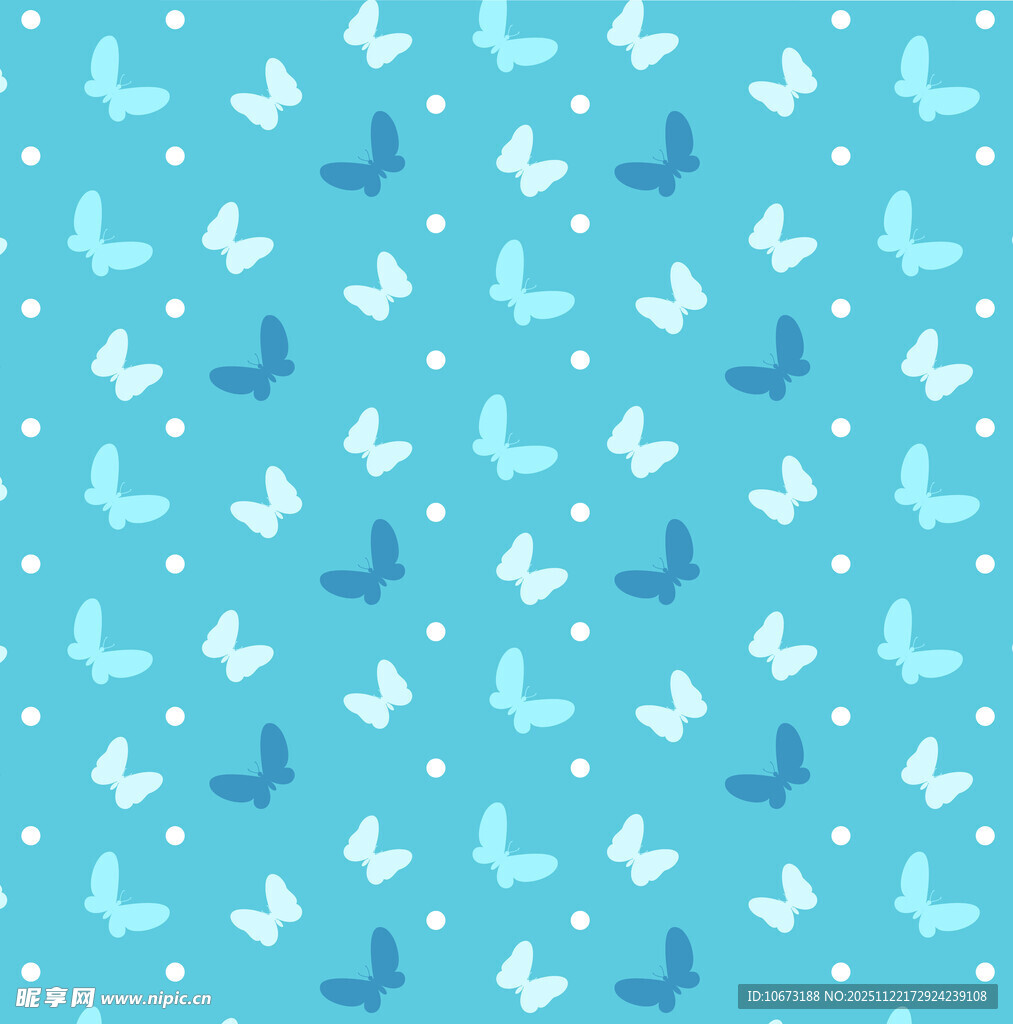 蓝底飞鸟简约图案背景