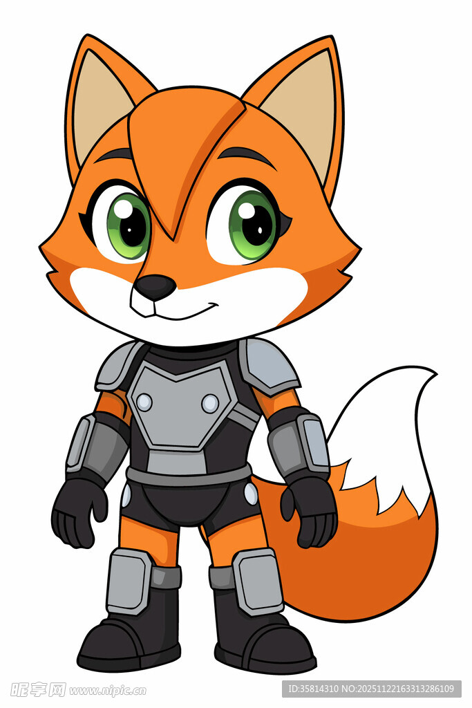 机械狐狸卡通形象