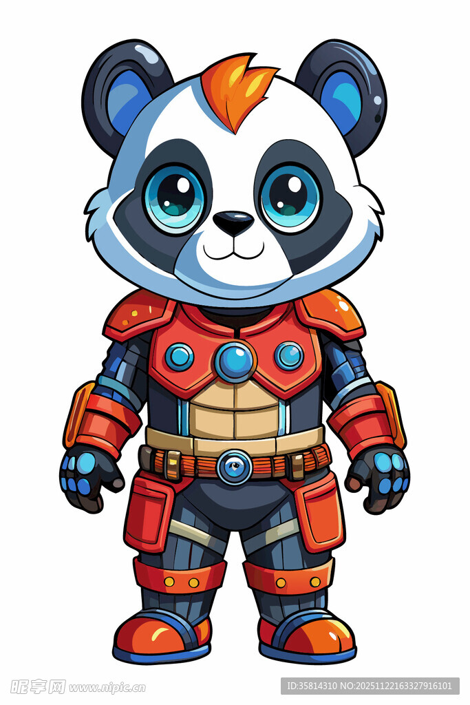 熊猫超级英雄卡通形象