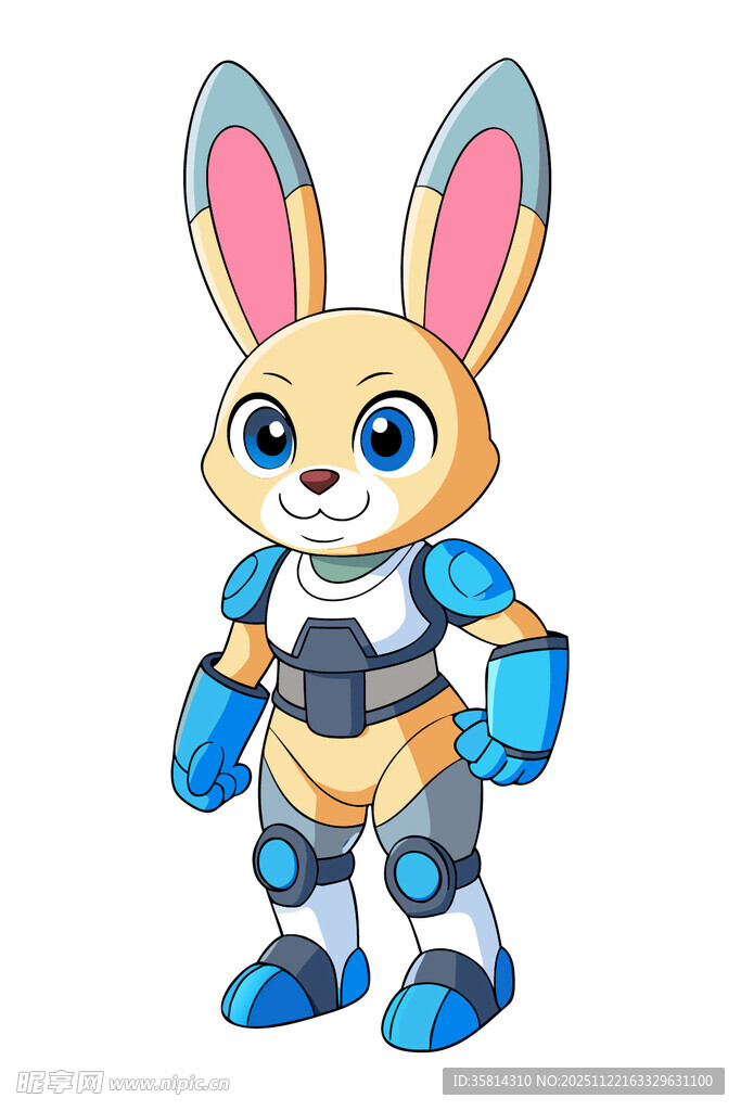 机械兔子卡通形象