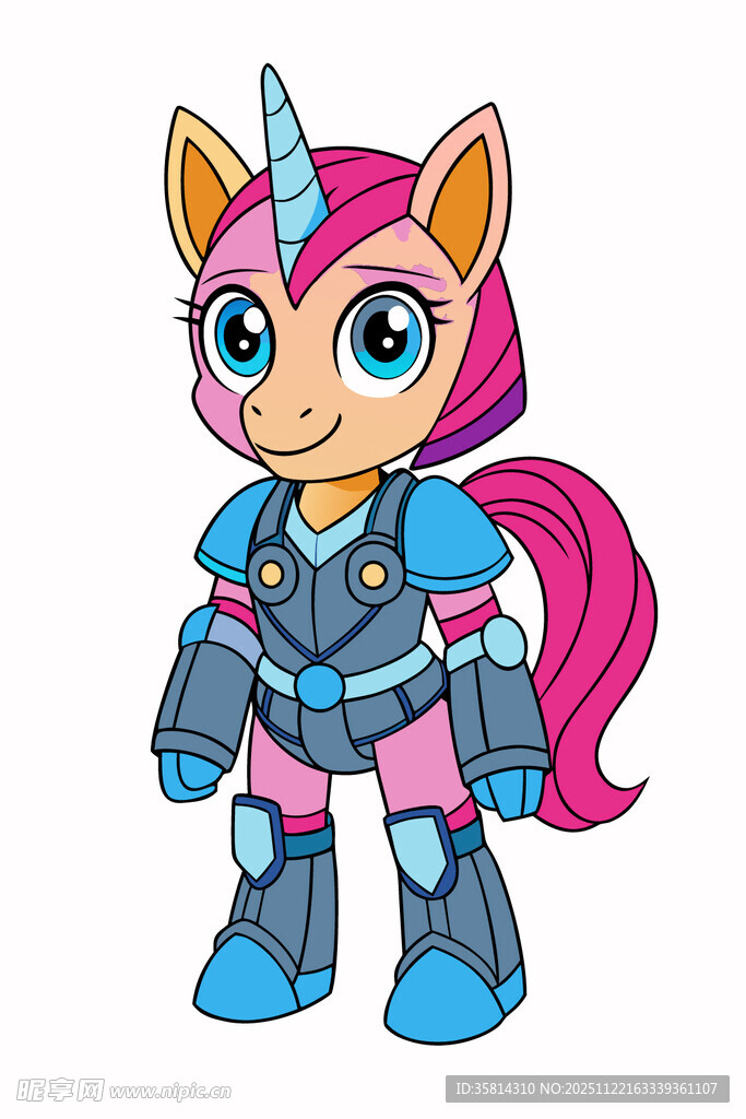 独角兽女孩的酷炫战甲