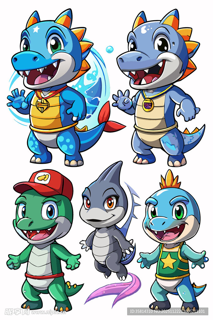 可爱卡通动物角色集合