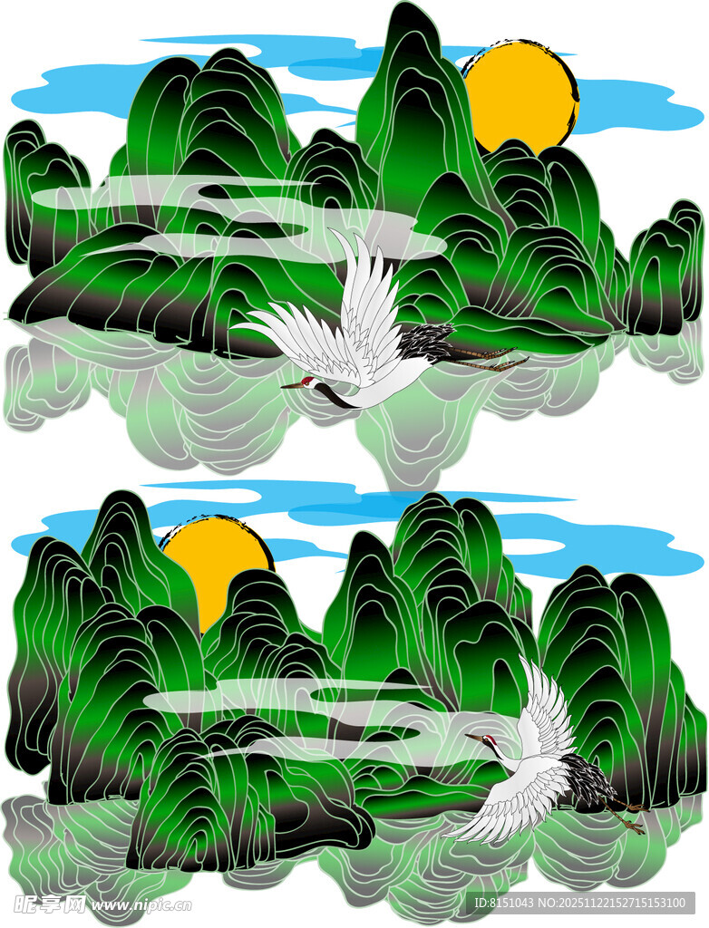 山水倒影间的自然美景