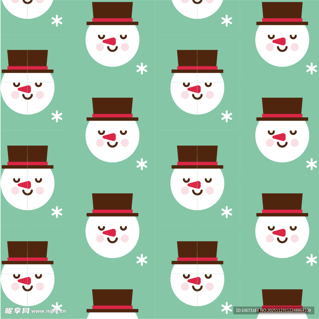 雪人图案背景 