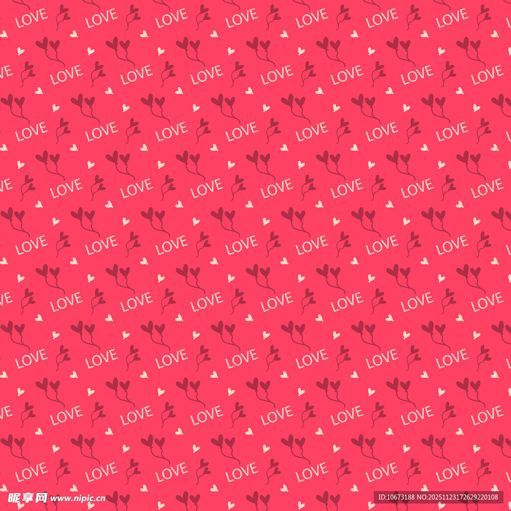 粉色爱心图案背景纹理