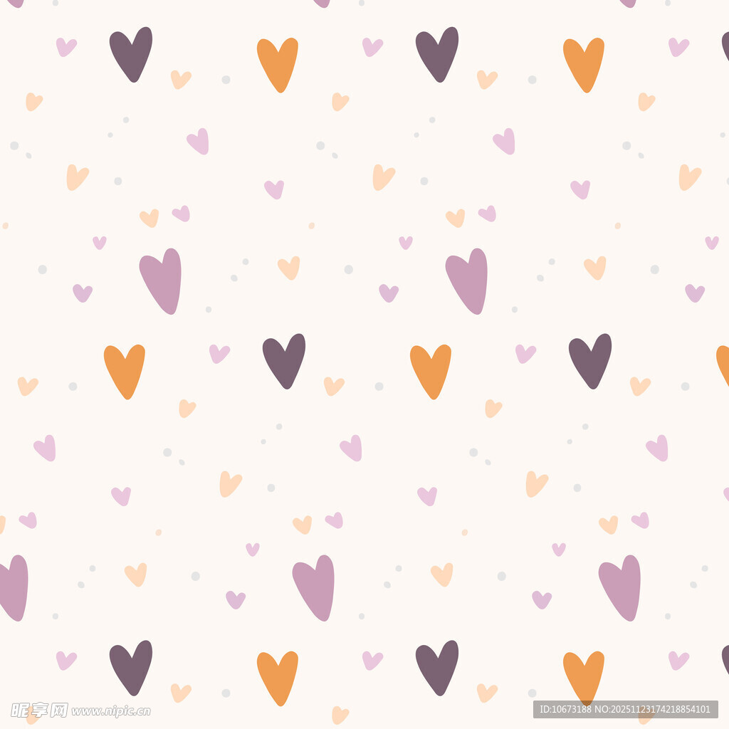 多彩心形图案背景