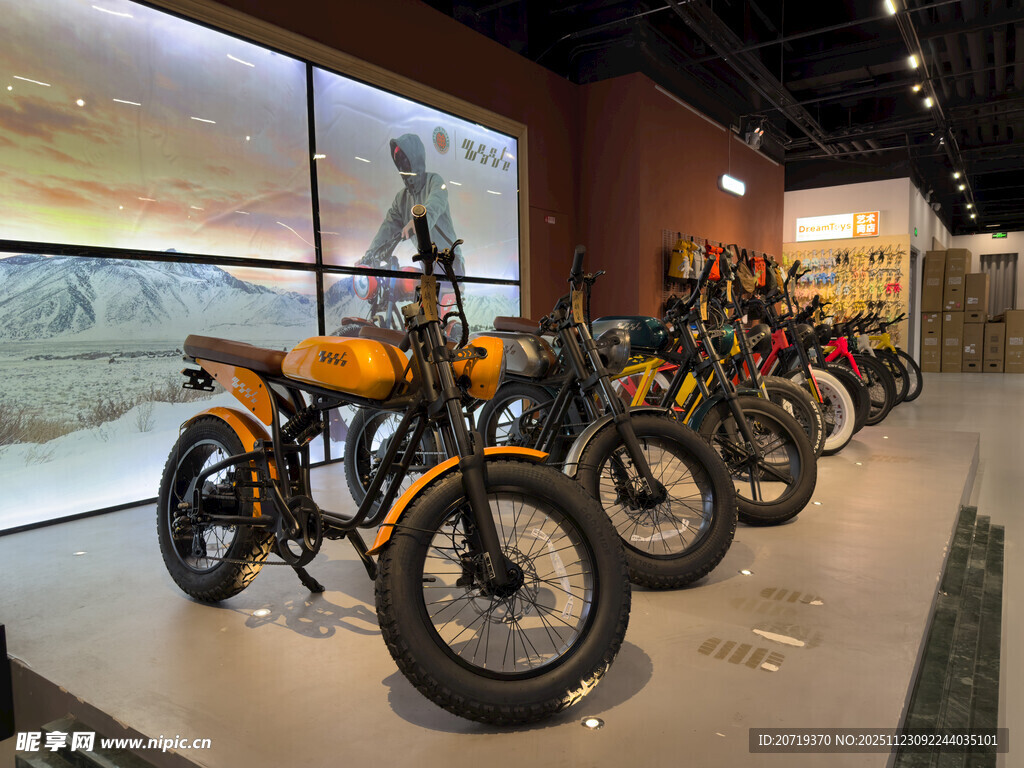 复古摩托车展厅陈列展示