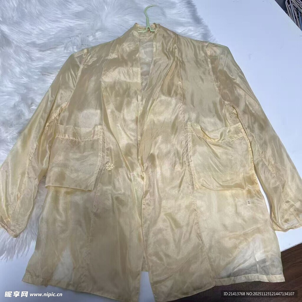 复古金色透明质感上衣