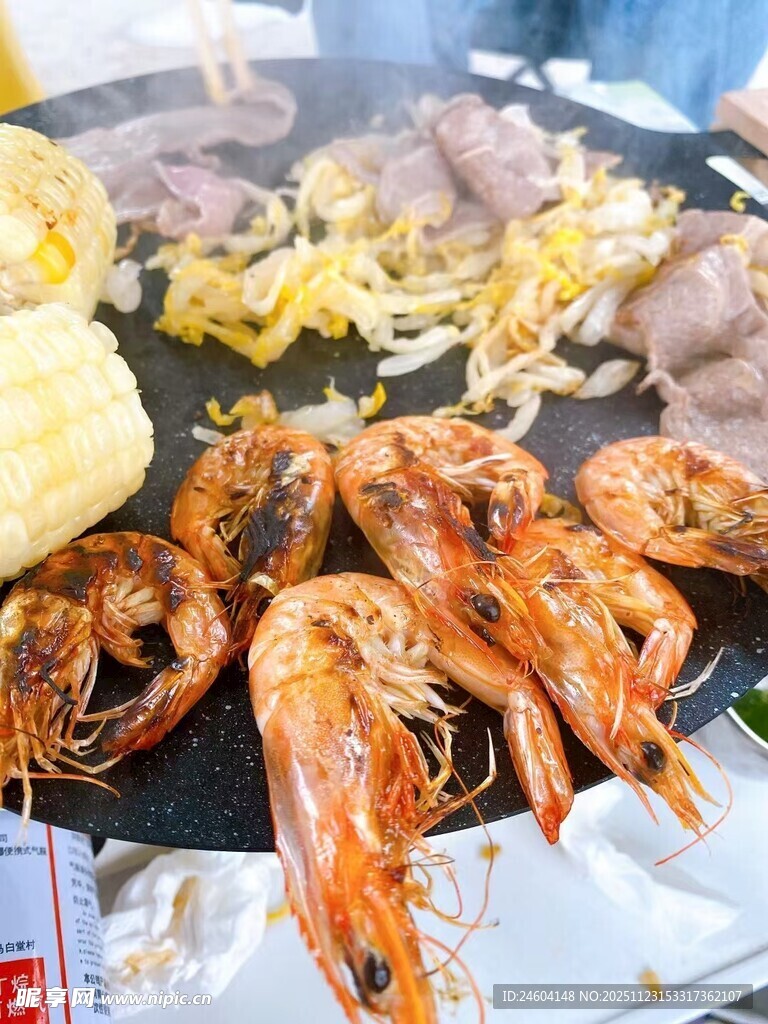 美味烧烤海鲜拼盘