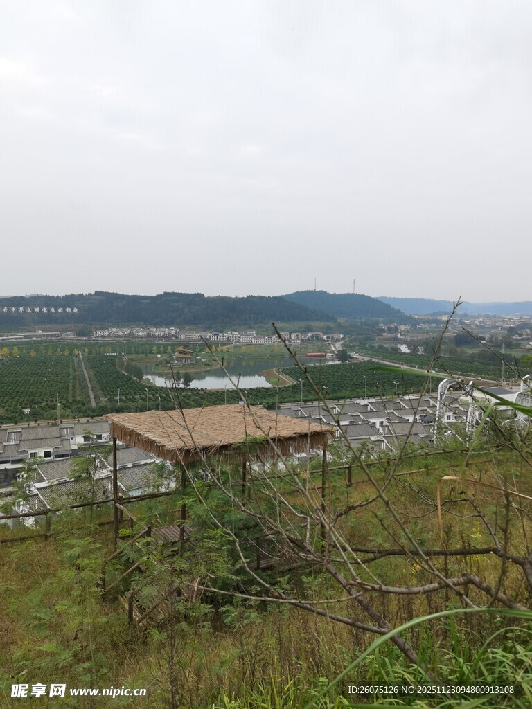 山顶观景台俯瞰城市风光