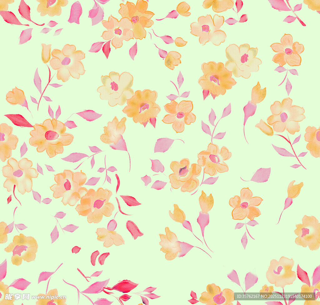 清新花卉图案背景