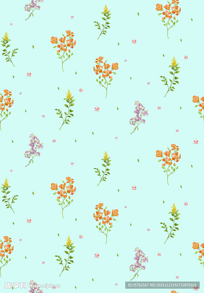 清新花卉图案背景