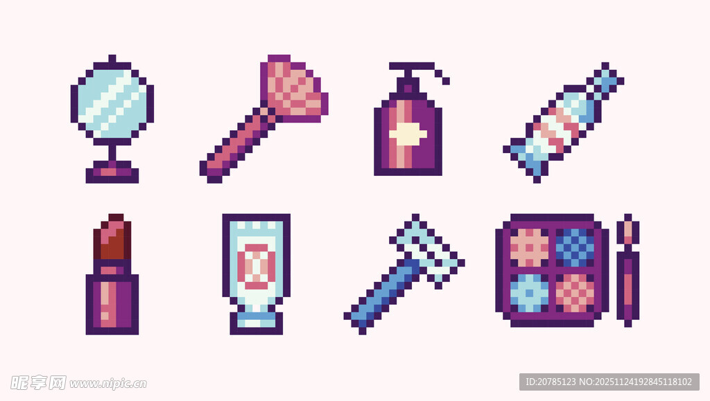 像素风美妆及护理用品