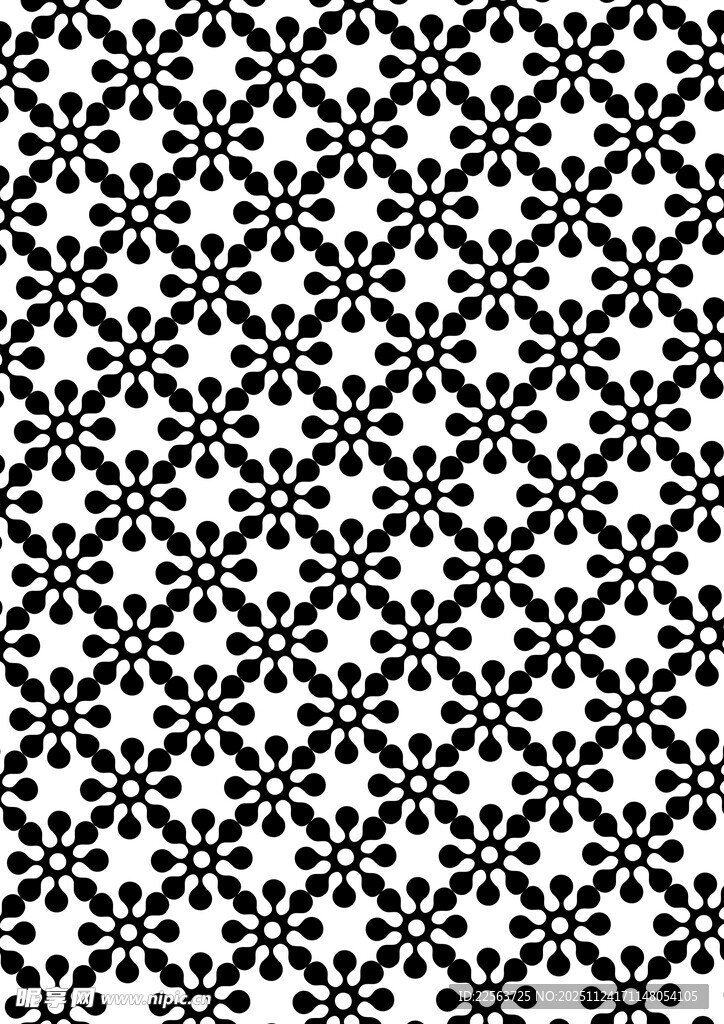 黑白几何花纹图案