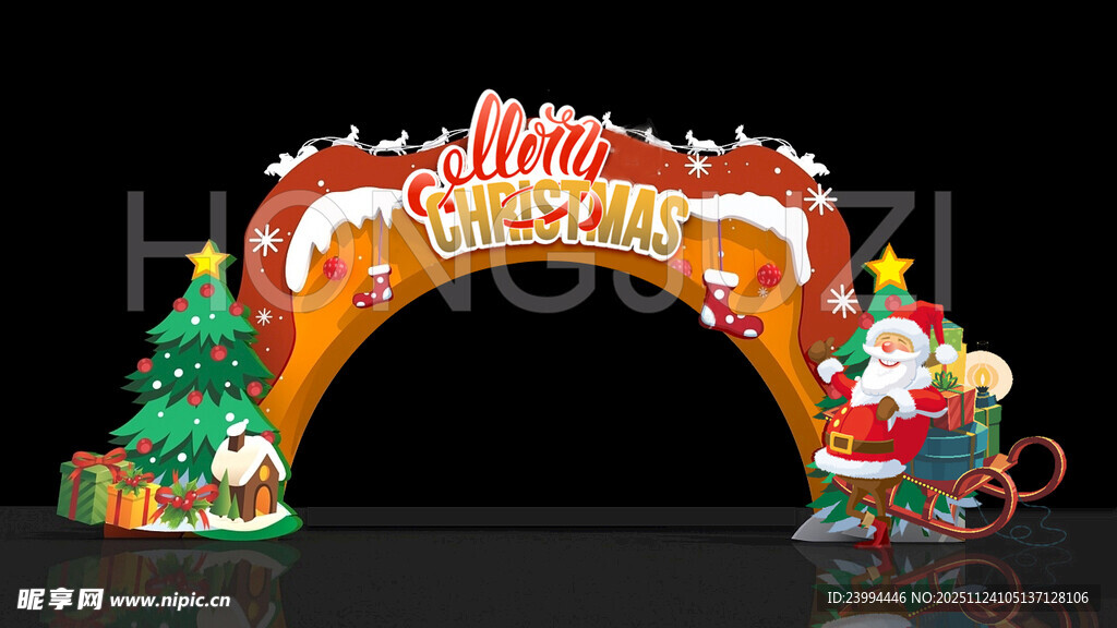 圣诞主题节日装饰拱门