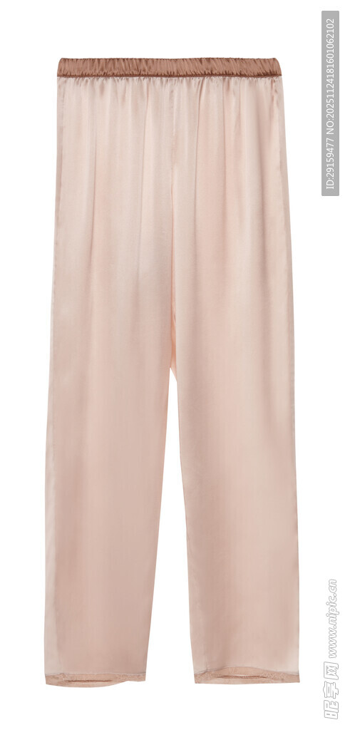 浅粉色宽松休闲家居长裤