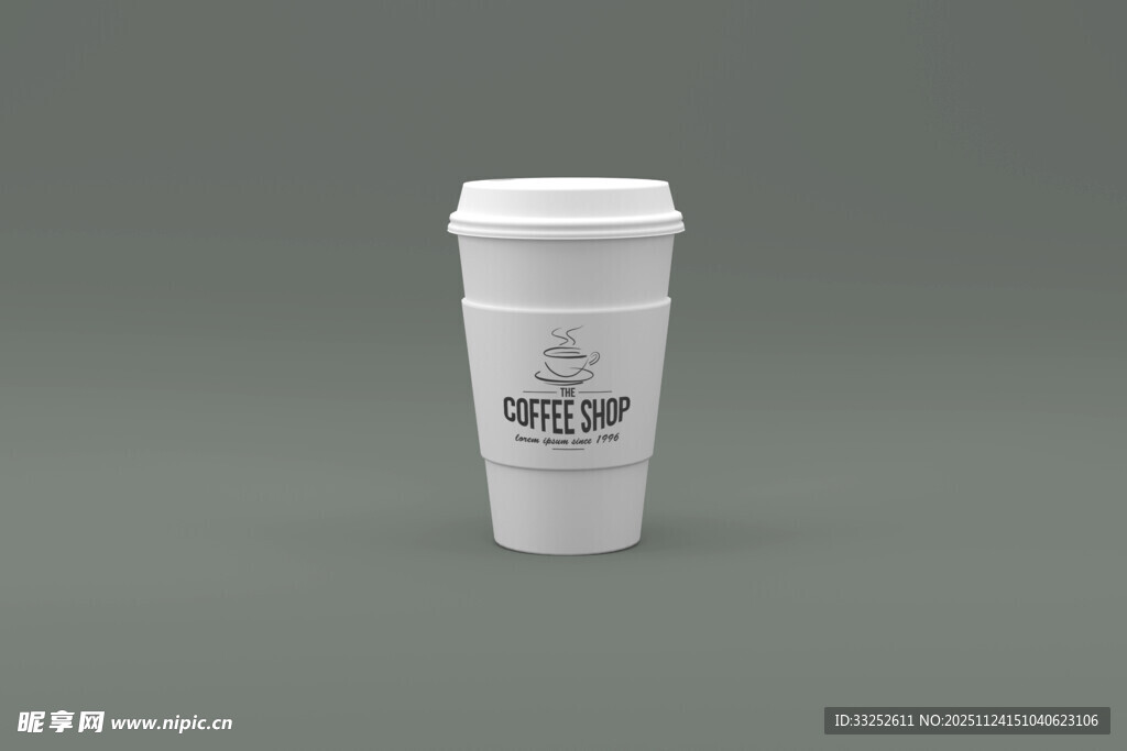 白色简约外带咖啡杯