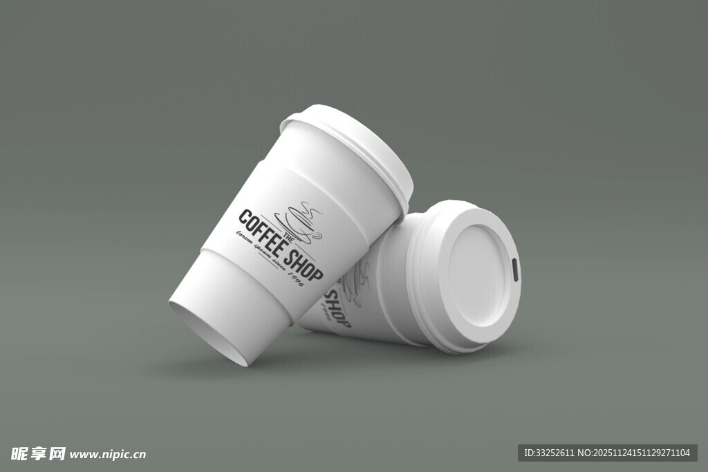 白色纸杯样机展示