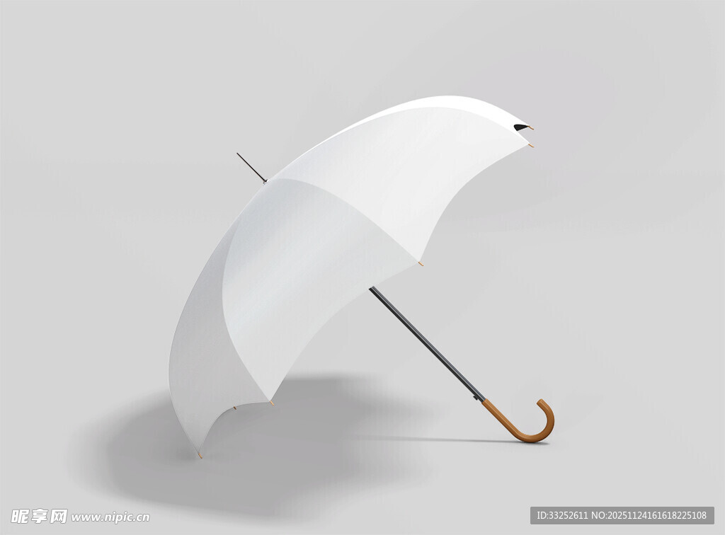 白色简约风雨伞展示