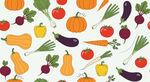 卡通蔬菜图案背景