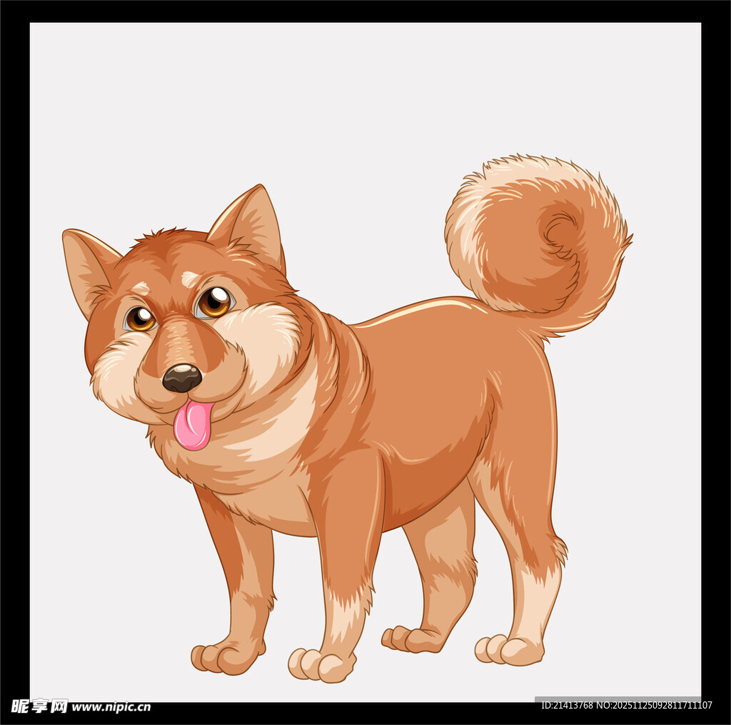 可爱柴犬卡通形象