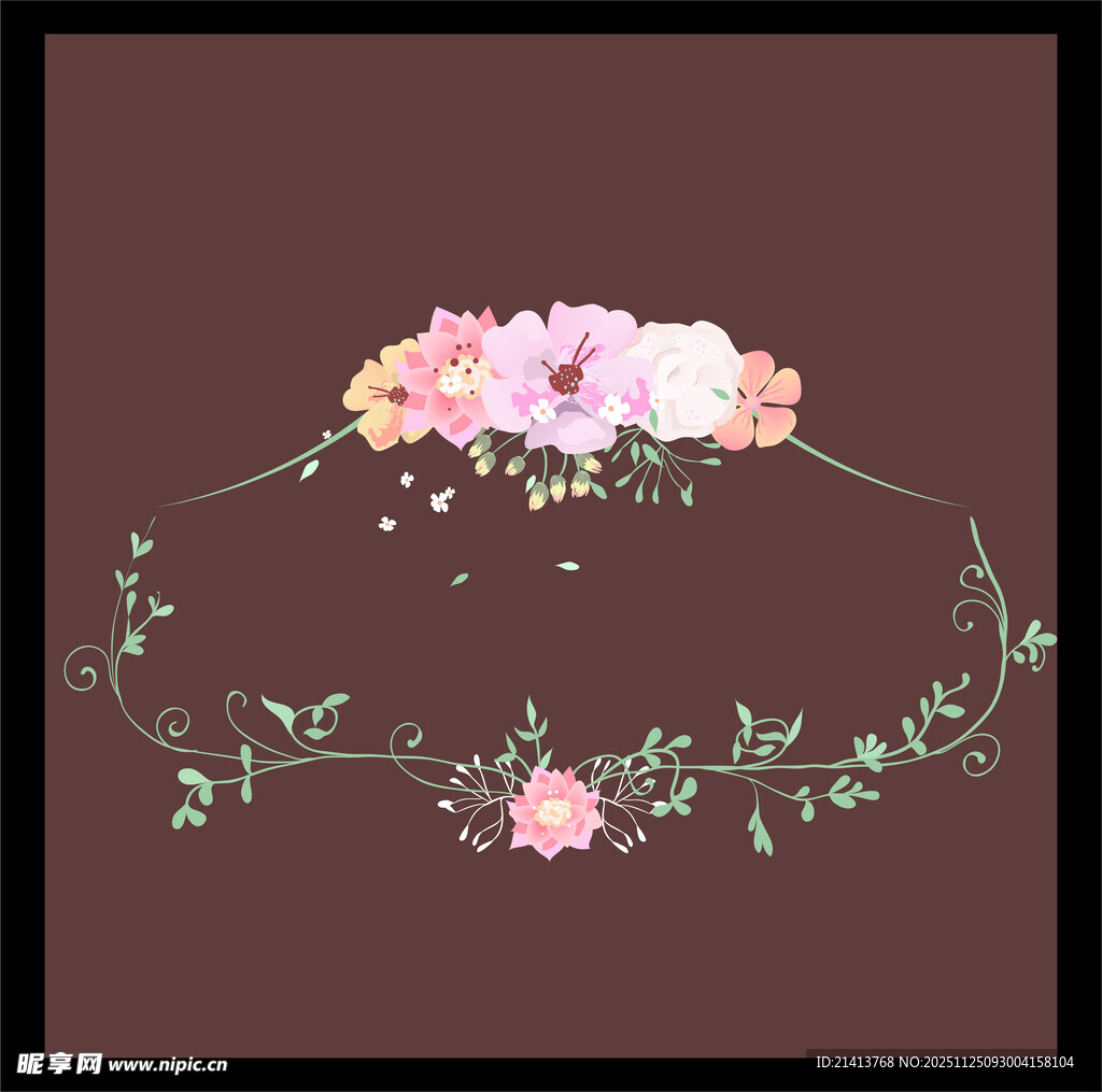 花卉藤蔓装饰图案设计