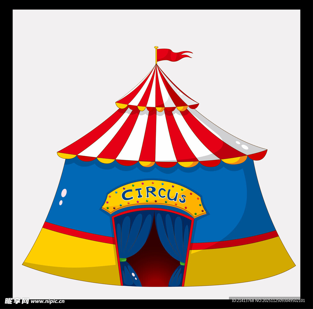 彩色马戏帐篷