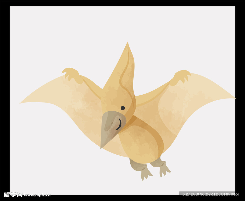 飞翔的卡通小鸟