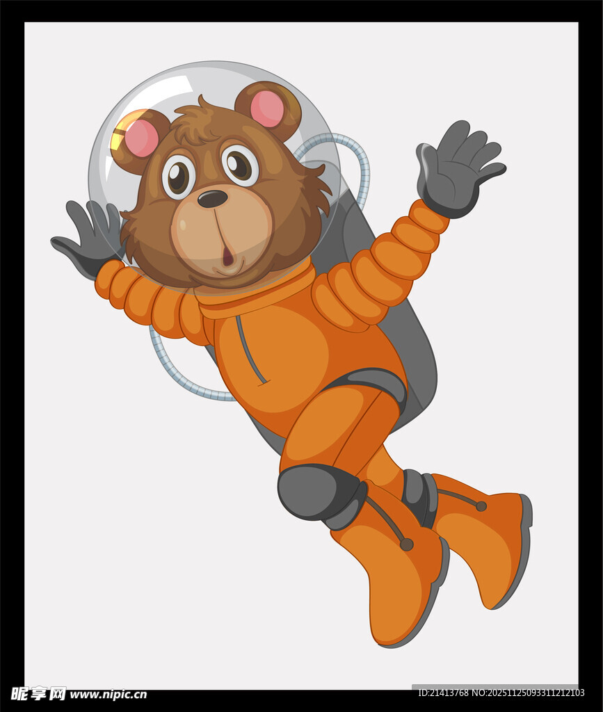 宇航服小老鼠太空遨游