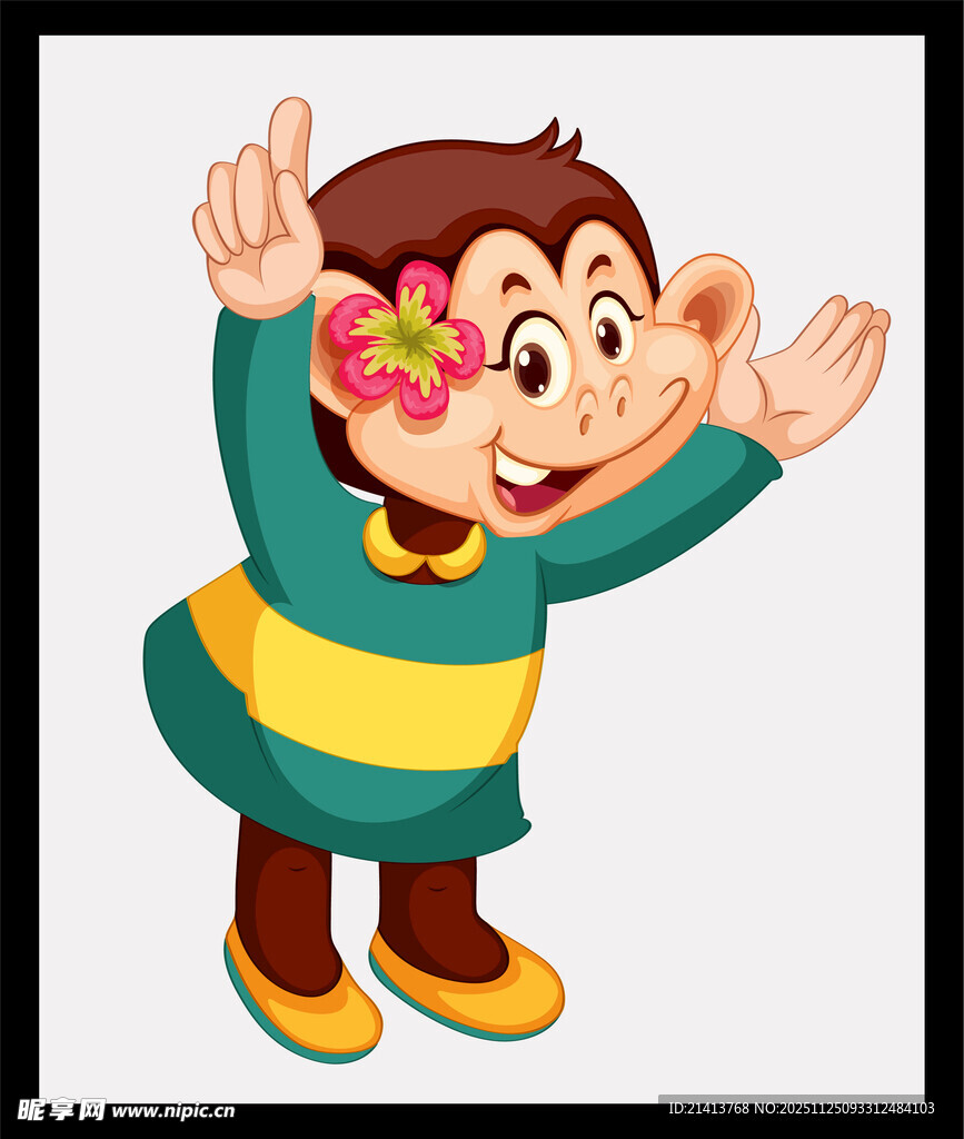 可爱猴子卡通形象