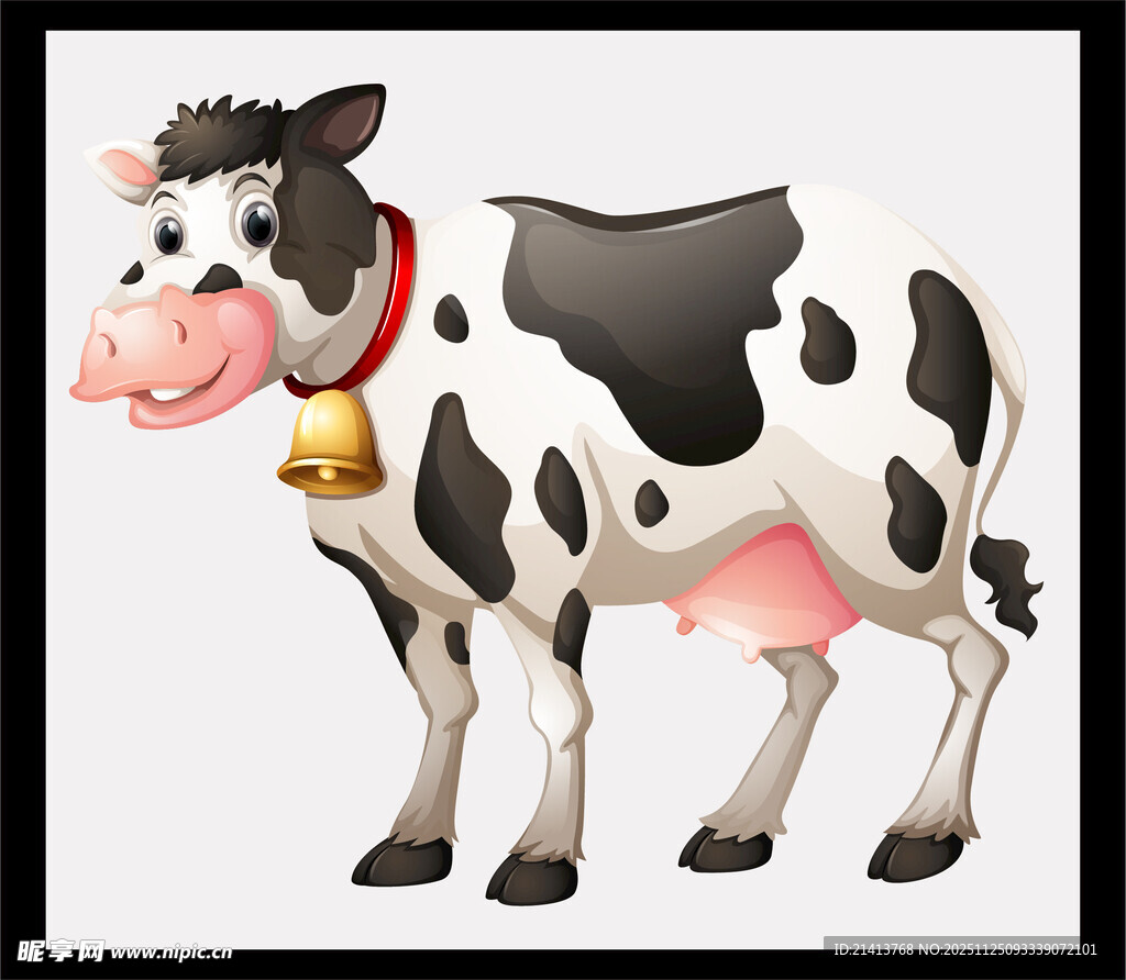 可爱奶牛卡通形象