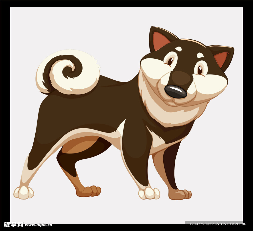 可爱卡通柴犬形象
