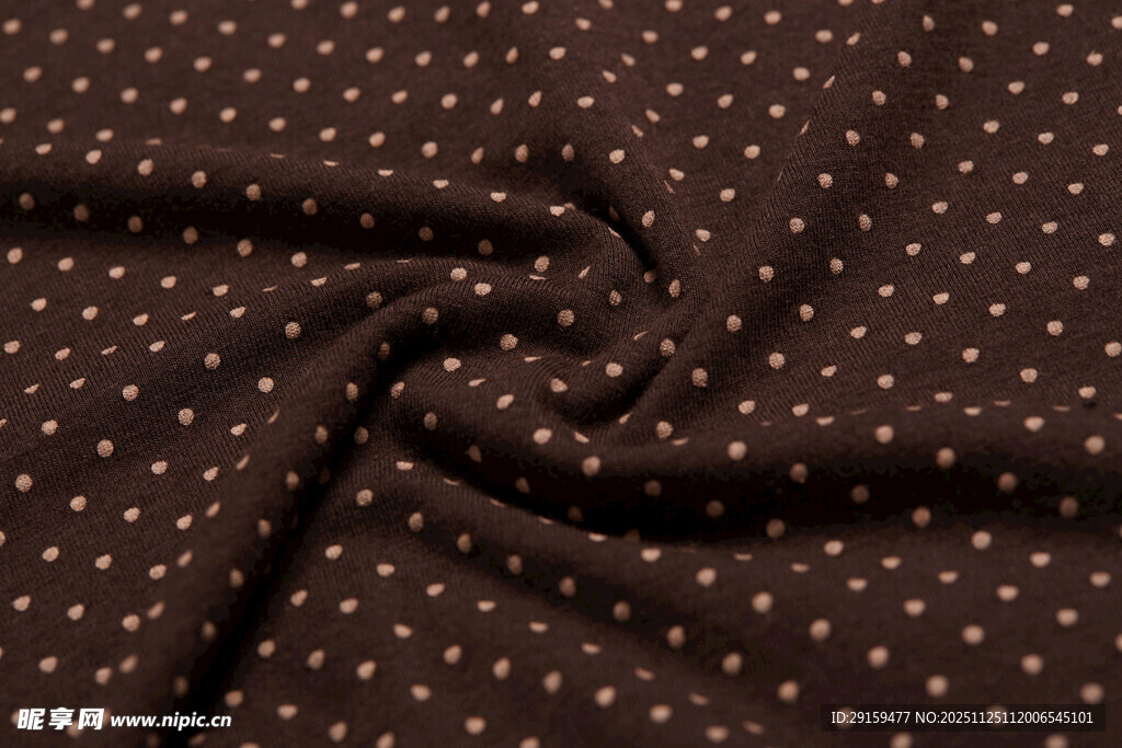 棕色波点布料纹理特写