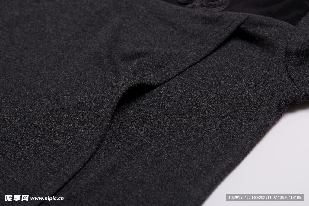 黑色布料细节特写