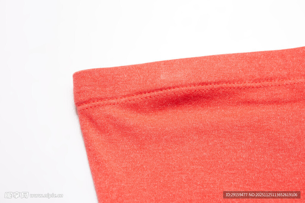 橙红色布料局部特写