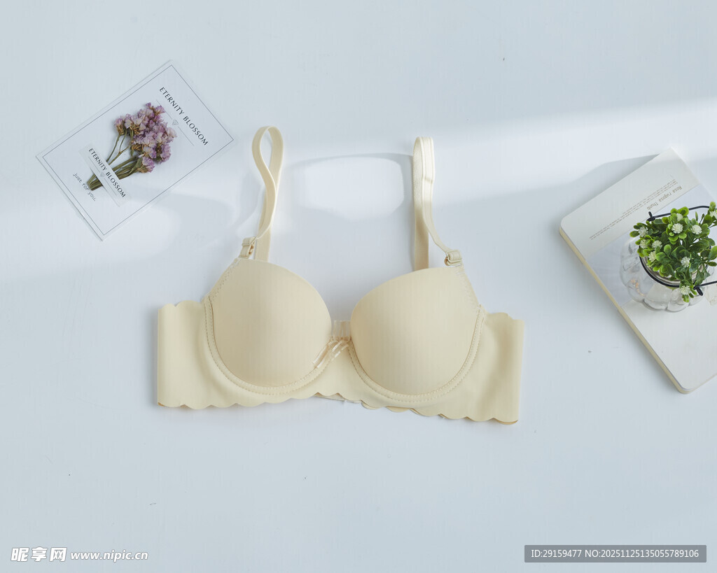 简约米色女士内衣展示