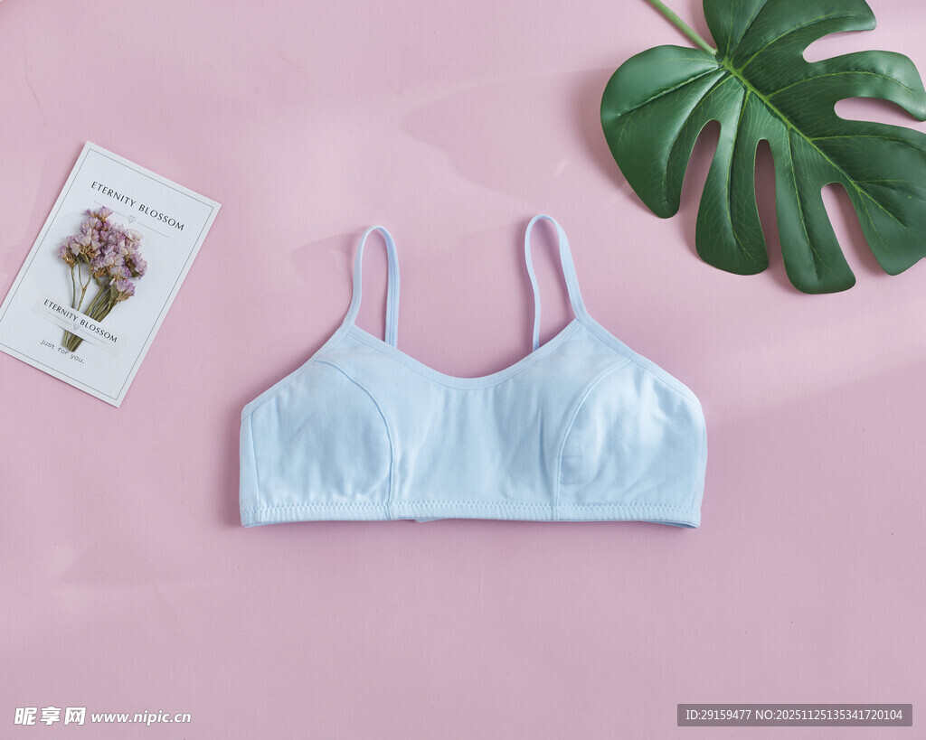 浅蓝色女士内衣展示