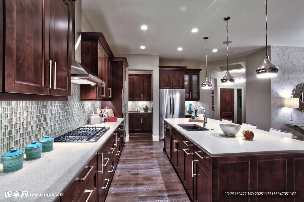 现代风格开放式厨房空间