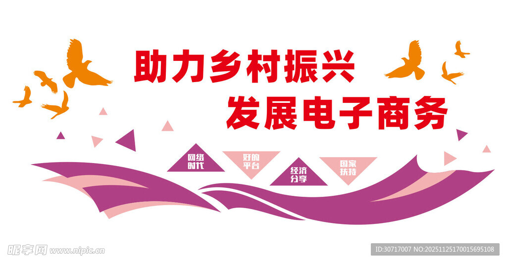 助力乡村电商发展宣传图