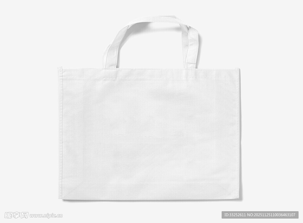 白色简约手提帆布袋