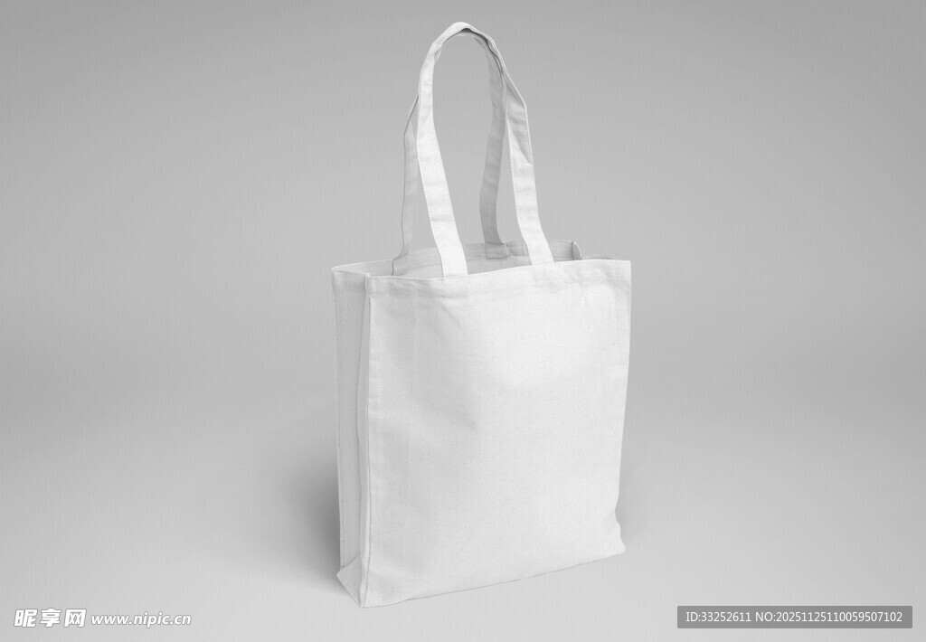 简约白色手提帆布袋