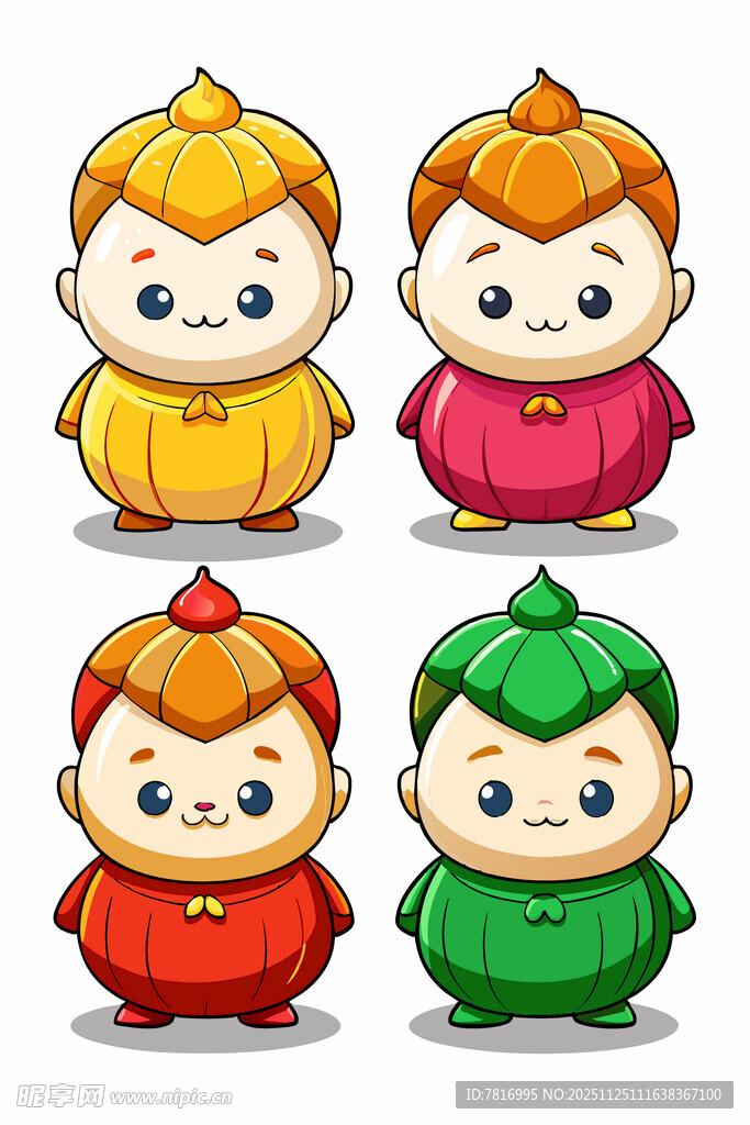 可爱多彩卡通娃娃形象