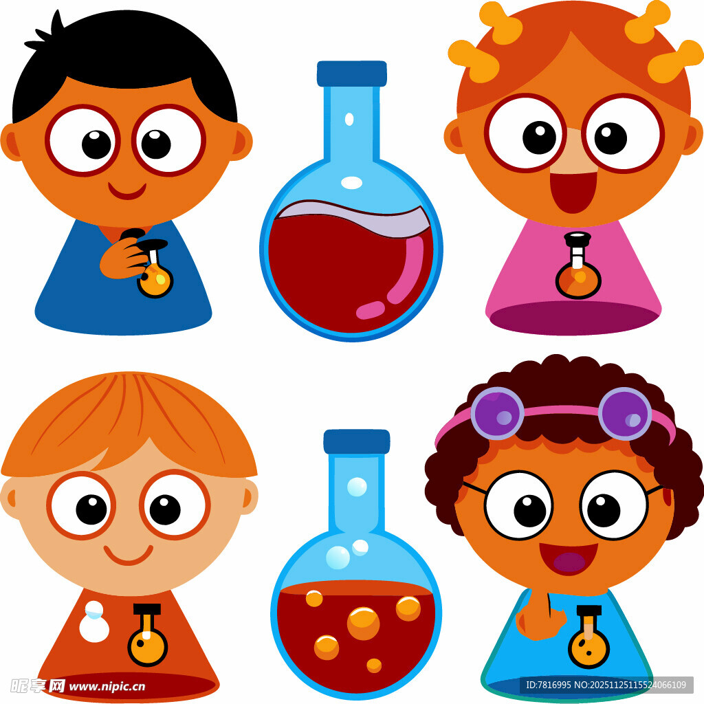 儿童趣味科学实验形象