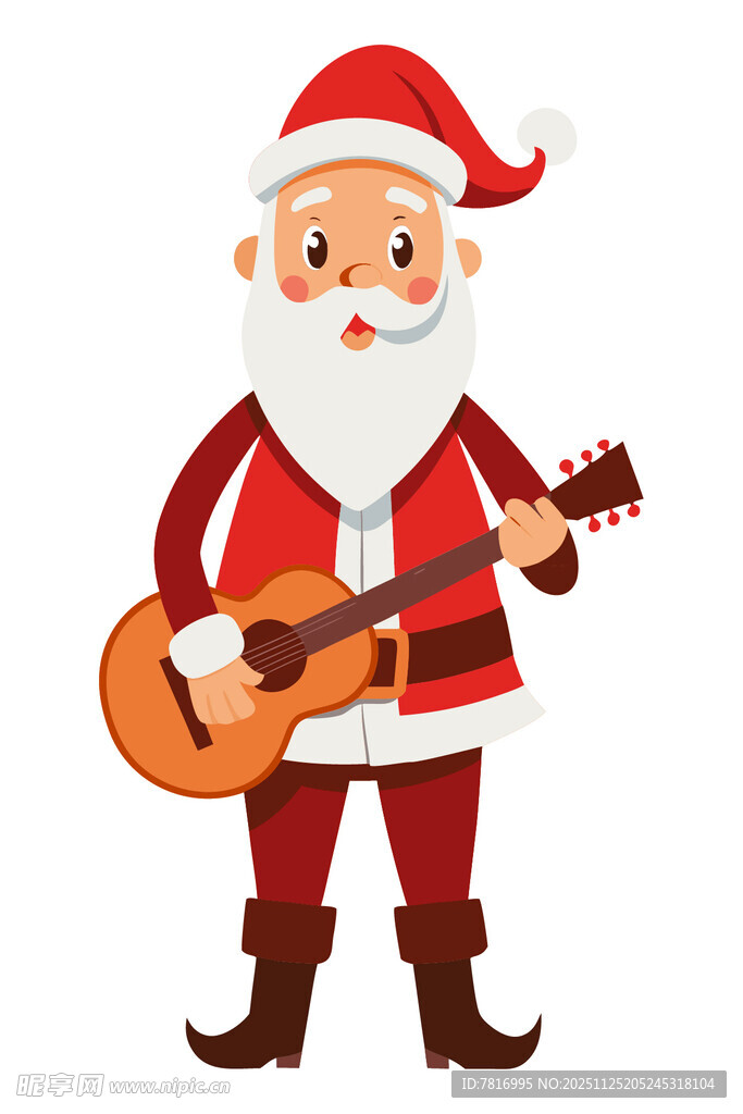 圣诞老人弹吉他