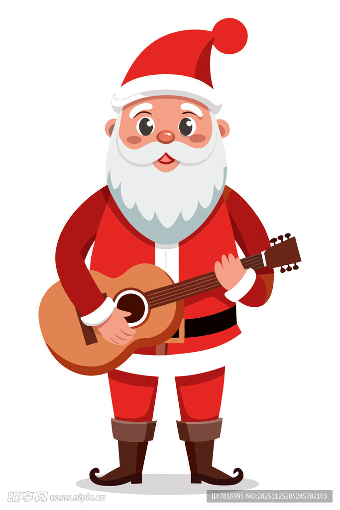 圣诞老人弹吉他