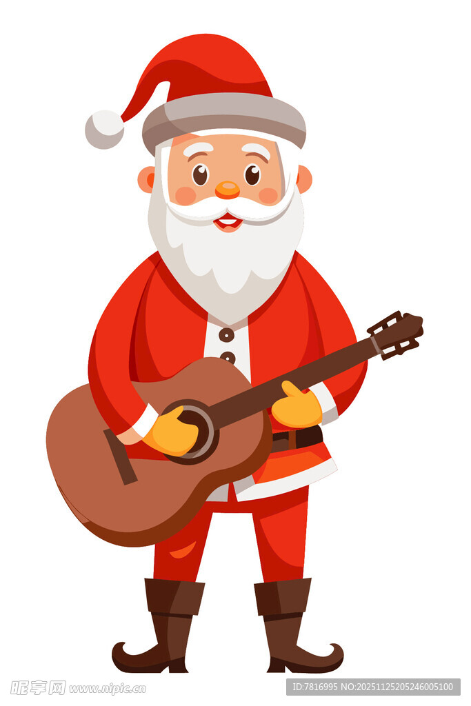 圣诞老人弹吉他