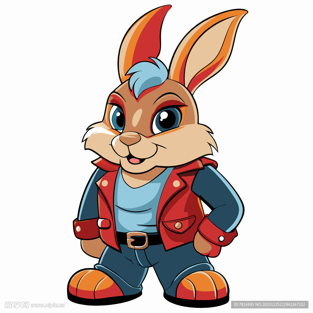 时尚酷炫的卡通兔子形象