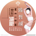 臻皙颜塑形减肥宣传地贴