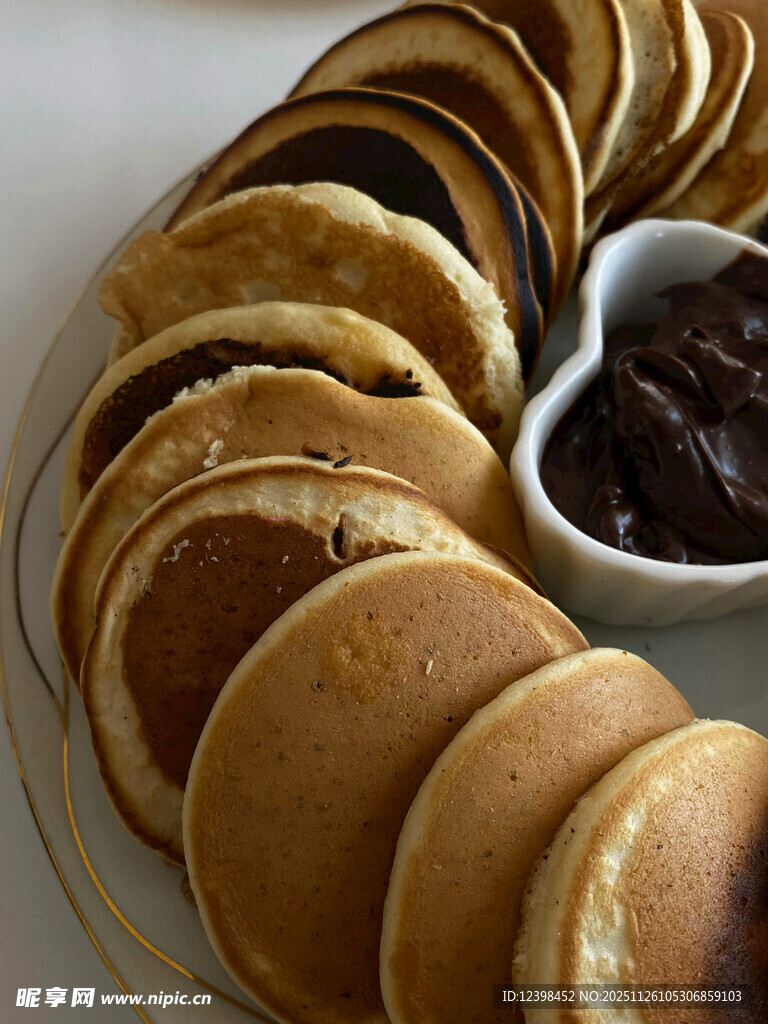 美味松饼配果酱