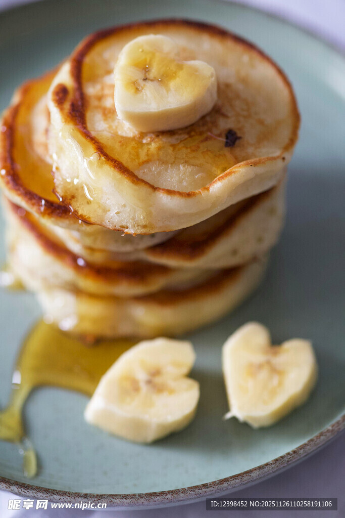 香蕉蜂蜜松饼